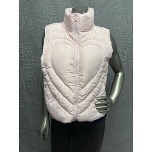 No Boundaries Womens‎ Quilted Puffer Vest Chalk Pink Size M (8-10)